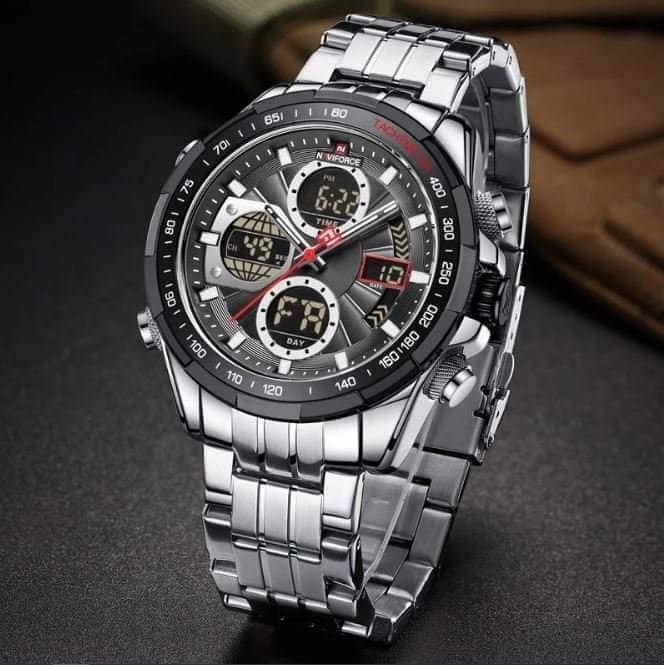 Montre pour Homme Naviforce NF9197 Argent Fond Noir – Image 2