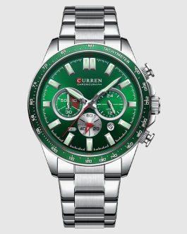 Montre pour Homme Curren 8418 Argent Fond Vert