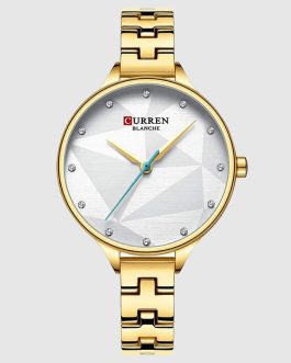 Montre pour Femme Curren 9047 DORÉ FOND BLANC