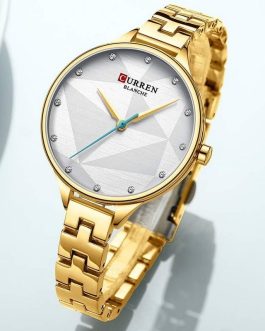 Montre pour Femme Curren 9047 DORÉ FOND BLANC