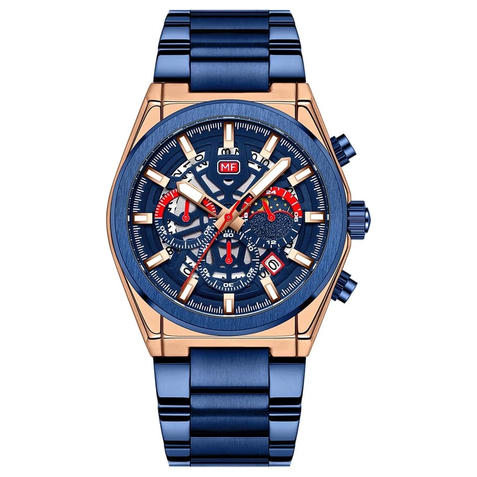 Montre pour Homme Mini Focus MF0339G Bleu Doré
