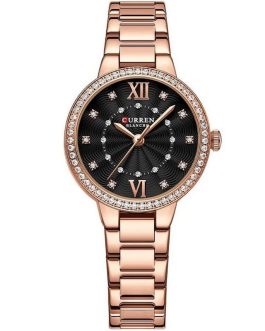 Montre pour Femme Curren 9085 Rose Fond Noir
