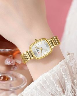 Montre pour Femme Curren 9093 Doré Fond Blanc