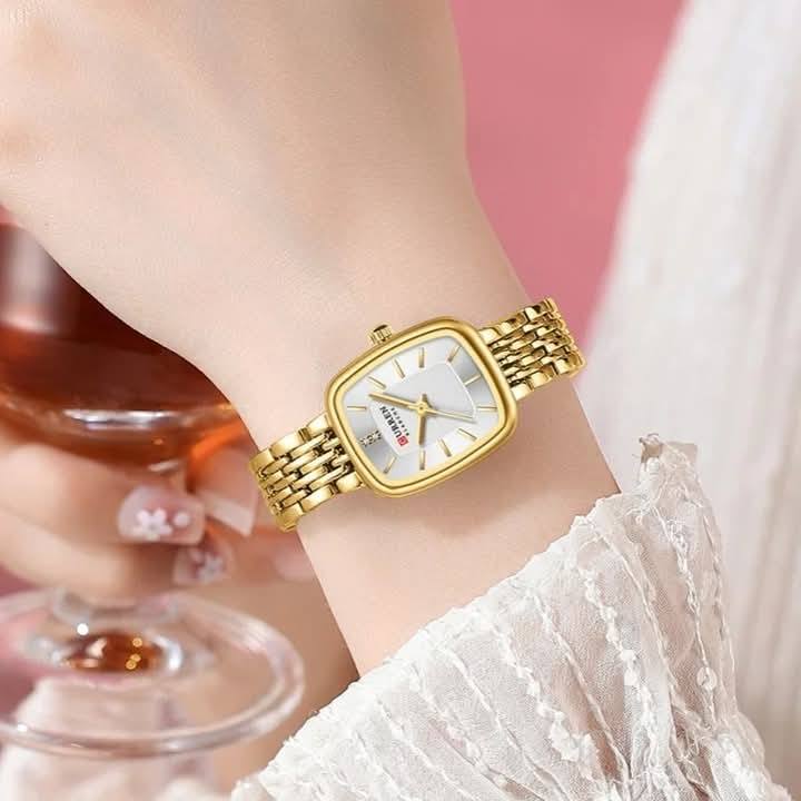 Montre pour Femme Curren 9093 Doré Fond Blanc – Image 2