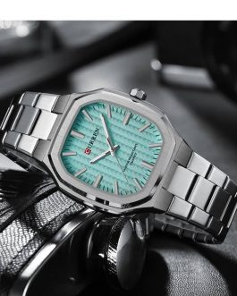 Montre pour Homme Curren 8458 Argent Fond Bleu Ciel