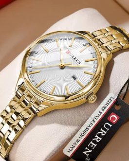 Montre pour Femme Curren 9099 Doré Fond Blanc