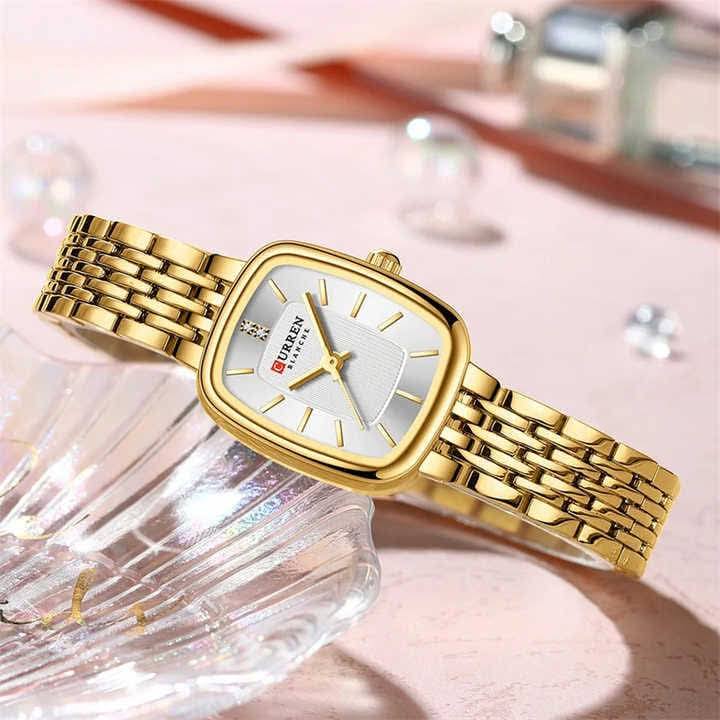 Montre pour Femme Curren 9093 Doré Fond Blanc – Image 4