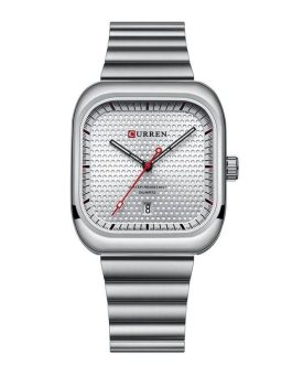 Montre pour Homme Curren 8460 Argent Fond Blanc