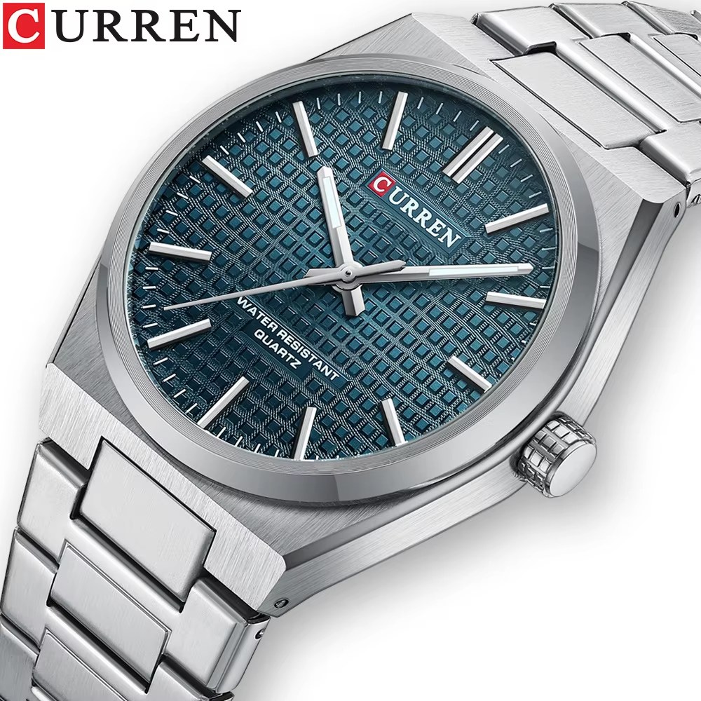 Montre pour Homme Curren 8439 Argent Fond Bleu – Image 6