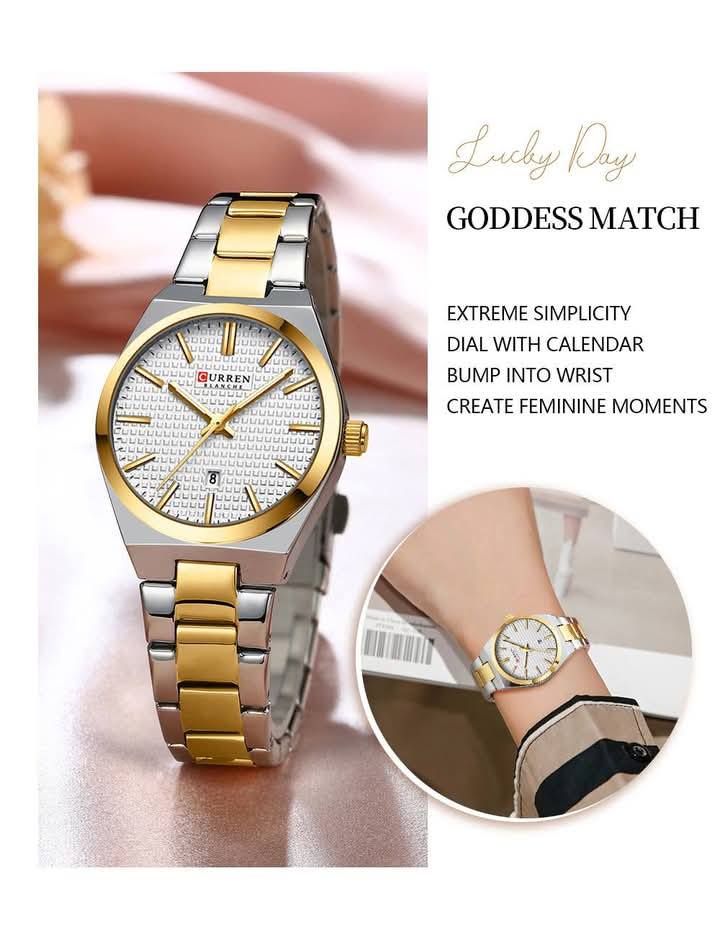 Montre pour Femme Curren 8439L Argent Doré – Image 5