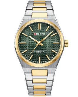 Montre pour Homme Curren 8439 Argent Doré Fond Vert