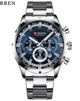 Montre pour Homme Curren 8355 Argent Fond Bleu