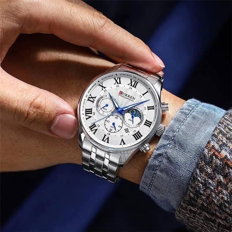 Montre pour Homme Curren 8427 Argent Fond Blanc – Image 3