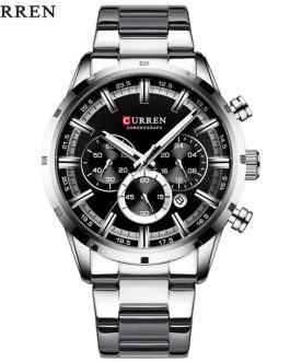 Montre pour Homme Curren 8355 Argent Fond Noir