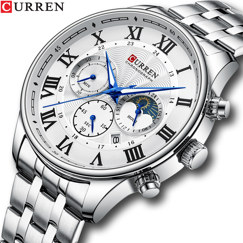 Montre pour Homme Curren 8427 Argent Fond Blanc – Image 5