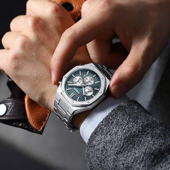 Montre pour Homme Curren 8440 Argent Fond Bleu – Image 3