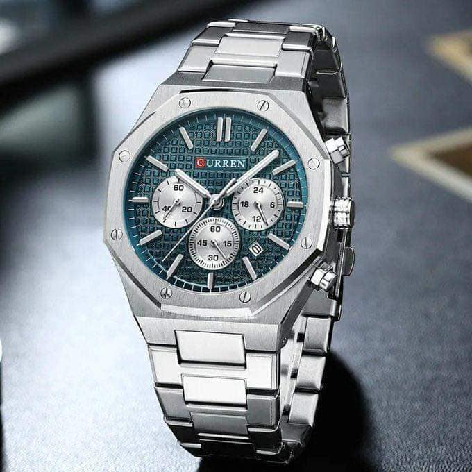 Montre pour Homme Curren 8440 Argent Fond Bleu – Image 2