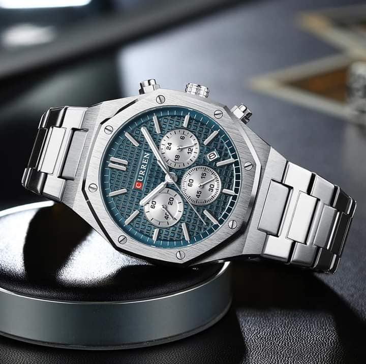 Montre pour Homme Curren 8440 Argent Fond Bleu – Image 4
