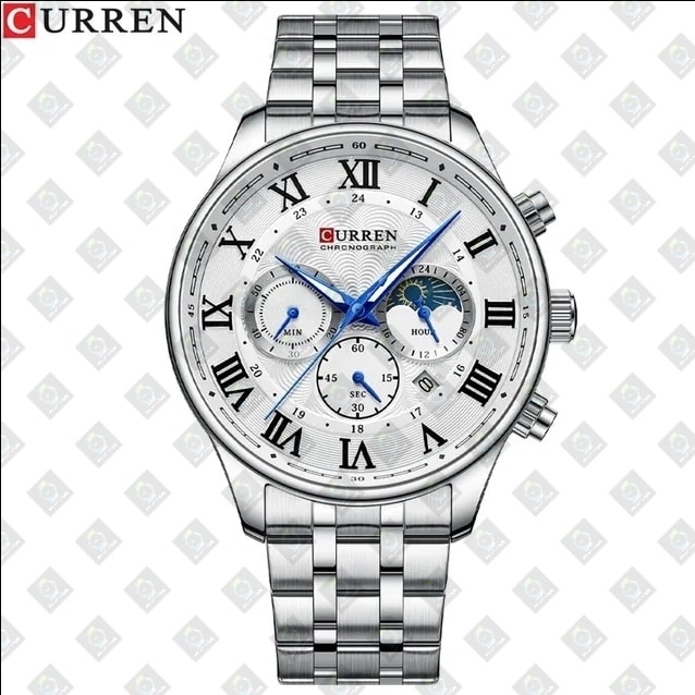 Montre pour Homme Curren 8427 Argent Fond Blanc – Image 7