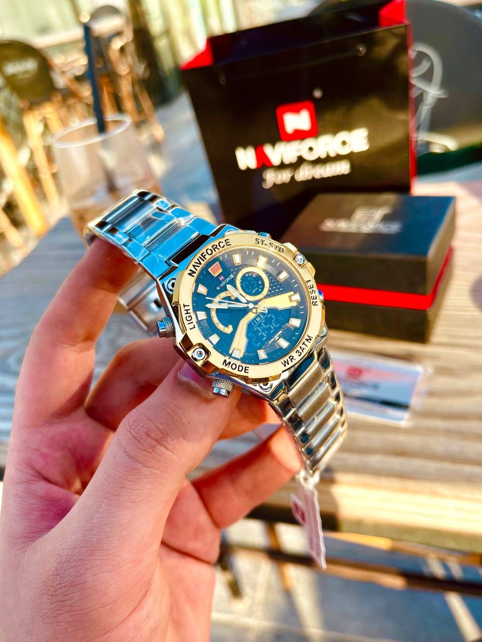 Montre pour Homme Naviforce NF9207 Argent Fond Doré – Image 3