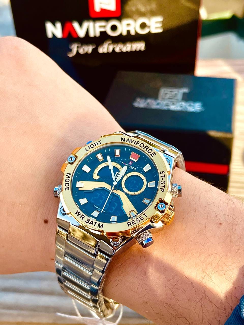 Montre pour Homme Naviforce NF9207 Argent Fond Doré – Image 4