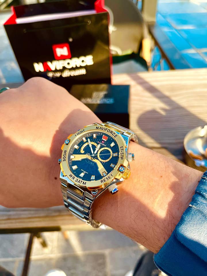 Montre pour Homme Naviforce NF9207 Argent Fond Doré – Image 7