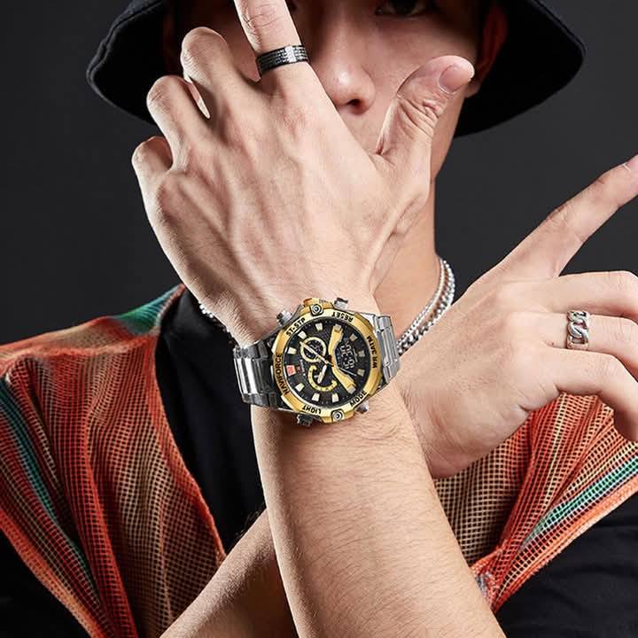 Montre pour Homme Naviforce NF9207 Argent Fond Doré – Image 12