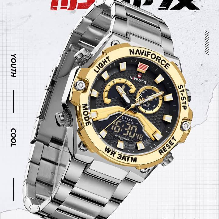 Montre pour Homme Naviforce NF9207 Argent Fond Doré – Image 14