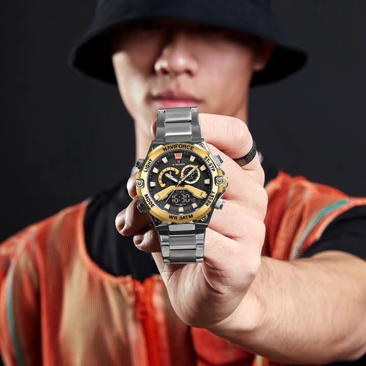 Montre pour Homme Naviforce NF9207 Argent Fond Doré – Image 16