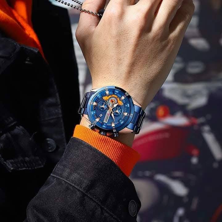 Montre pour Homme Curren 8402 Bleu – Image 5