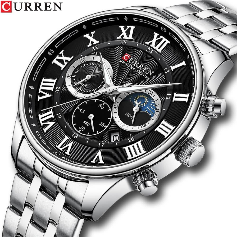 Montre pour Homme Curren 8427 Argent Fond Noir – Image 5