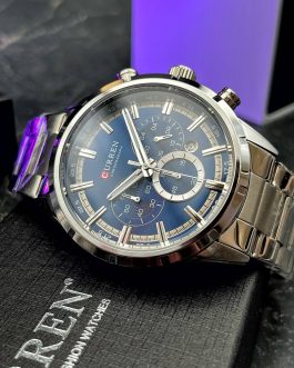 Montre pour Homme Curren 8355 Argent Fond Bleu