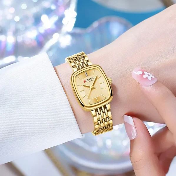 Montre pour Femme Curren 9093 Doré Fond Doré – Image 4