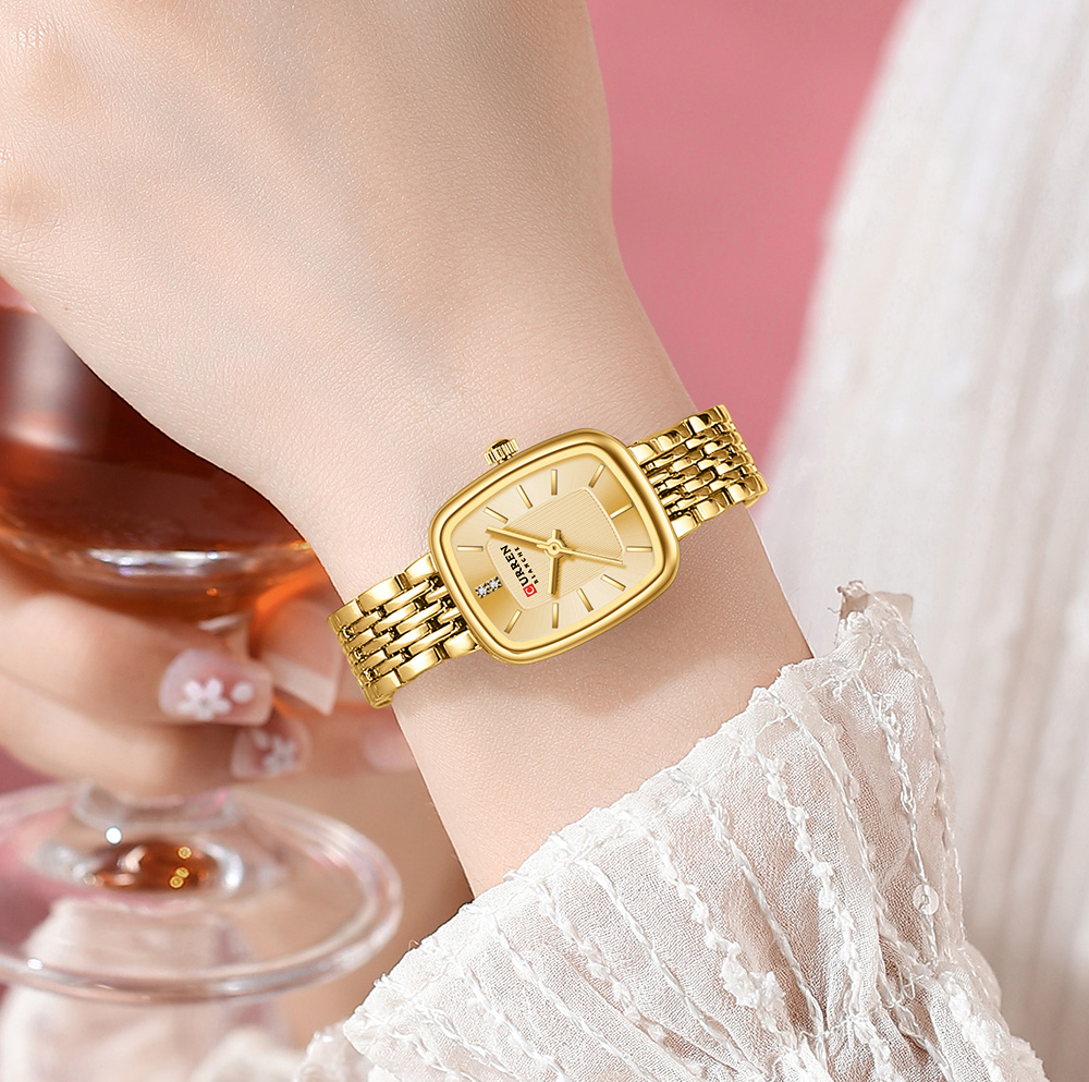 Montre pour Femme Curren 9093 Doré Fond Doré – Image 5