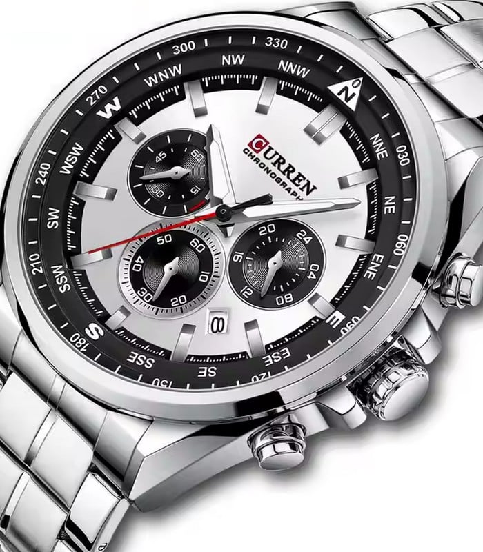 Montre pour Homme Curren 8399 Argent – Image 9