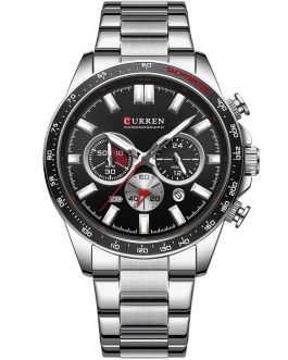 Montre pour Homme Curren 8418 Argent Fond Noir
