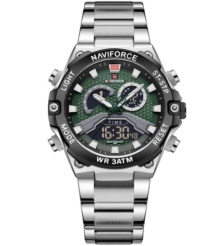 Montre pour Homme Naviforce NF9207 Argent Fond Vert