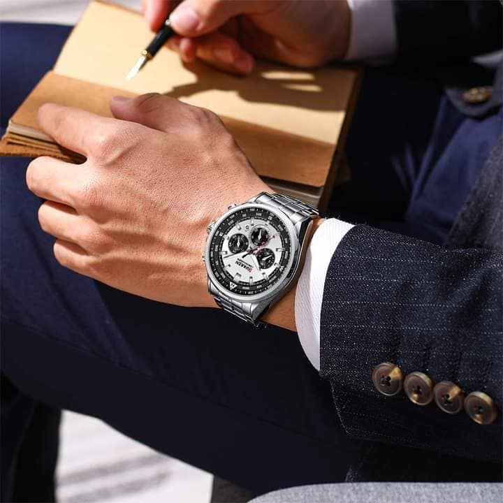 Montre pour Homme Curren 8399 Argent – Image 11