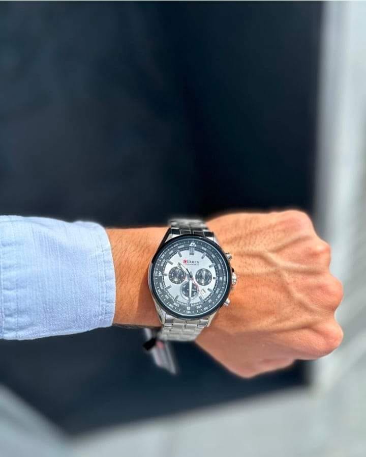 Montre pour Homme Curren 8399 Argent – Image 12