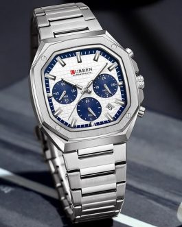 Montre pour Homme Curren 8459 Argent Fond Blanc