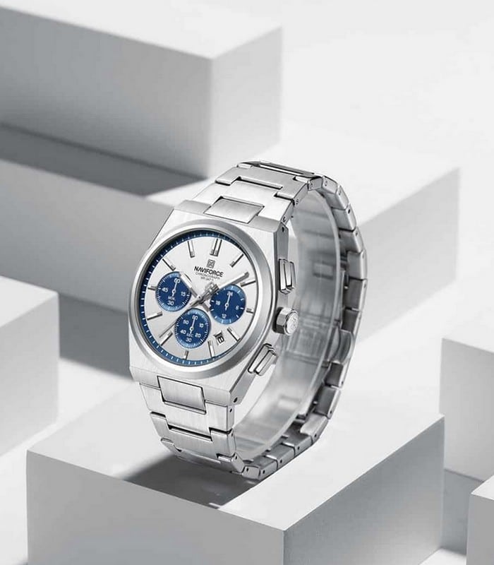 Montre pour Homme Naviforce NF8048 Argent Fond Bleu – Image 2