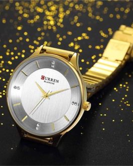 Montre pour Femme Curren 9041 Doré Fond Blanc