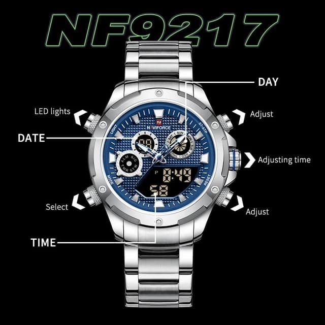 Montre pour Homme Naviforce NF9217 Argent Fond Bleu – Image 6