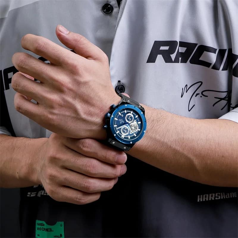 Montre pour Homme Naviforce NF8027 Noir Fond Bleu – Image 7