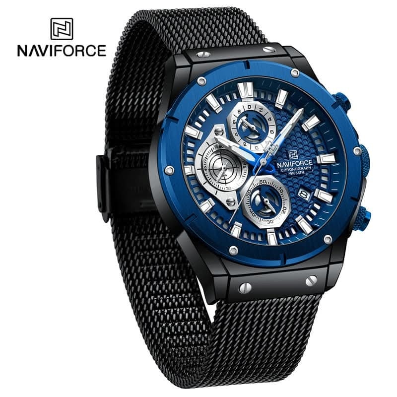 Montre pour Homme Naviforce NF8027 Noir Fond Bleu – Image 2