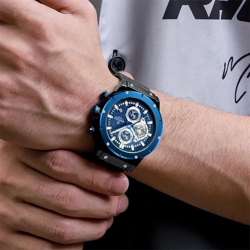 Montre pour Homme Naviforce NF8027 Noir Fond Bleu – Image 4