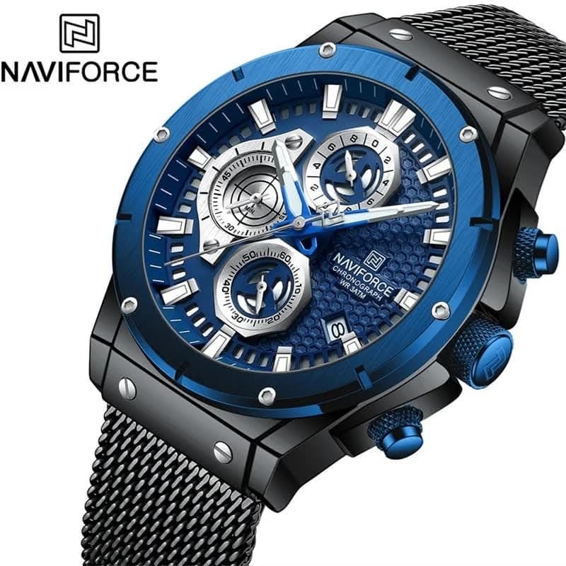 Montre pour Homme Naviforce NF8027 Noir Fond Bleu – Image 3