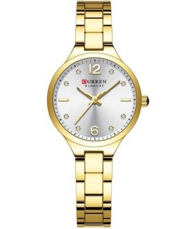 Montre pour Femme Curren 9105 Doré Fond Blanc