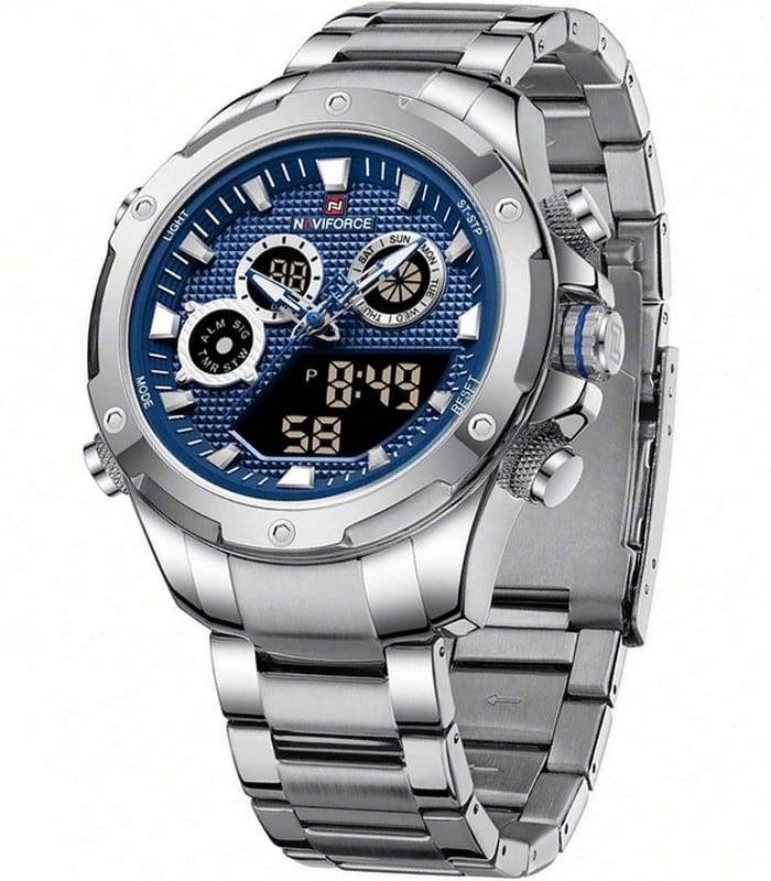 Montre pour Homme Naviforce NF9217 Argent Fond Bleu – Image 3
