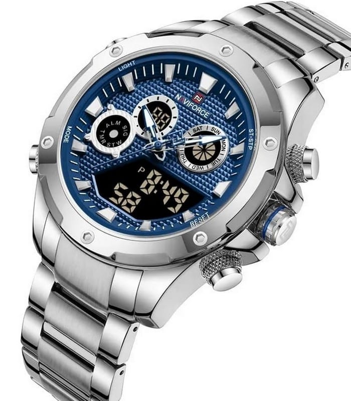 Montre pour Homme Naviforce NF9217 Argent Fond Bleu – Image 4
